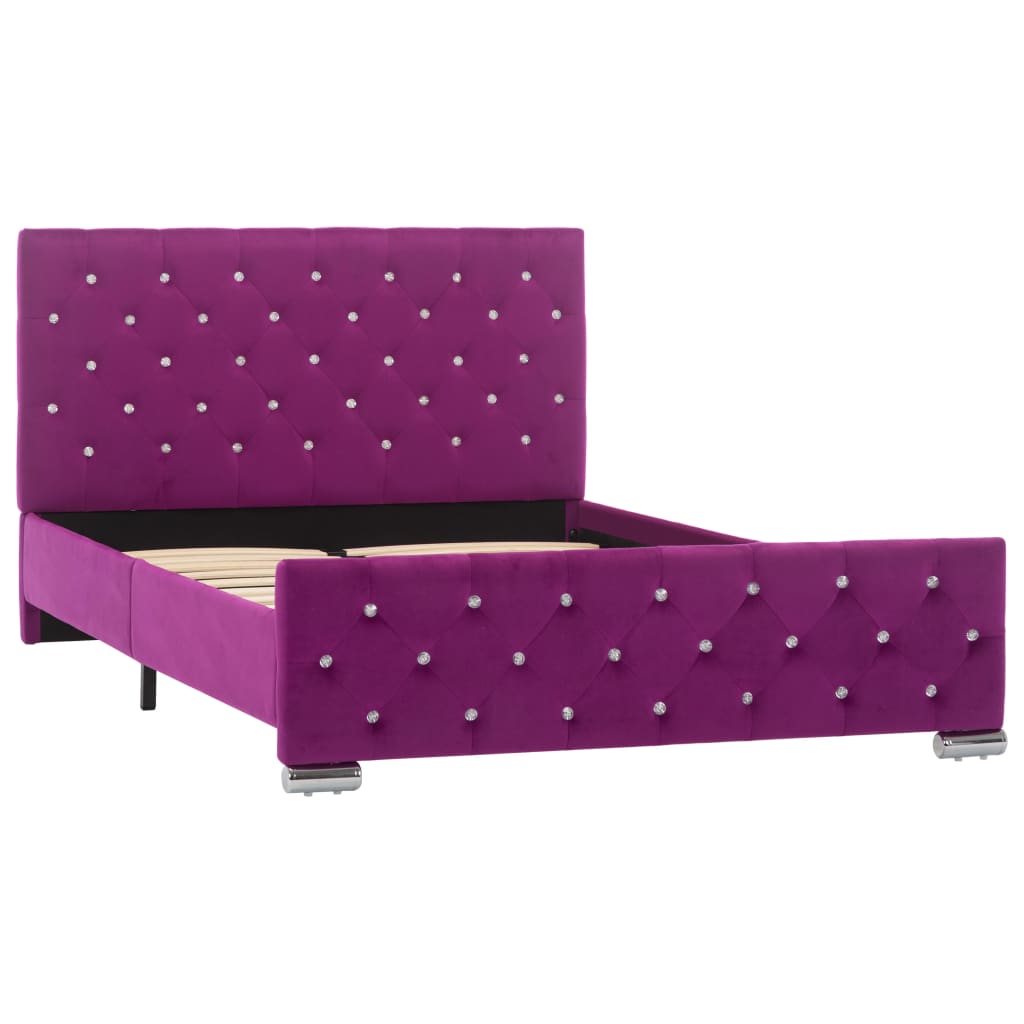 

vidaXL Bedframe stof paars 120x200 cm
