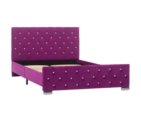 vidaXL Lovos rėmas, violetinės spalvos, 120x200cm, aksomas