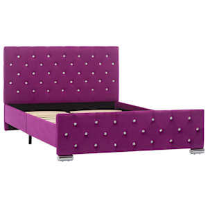 vidaXL Lovos rėmas, violetinės spalvos, 120x200cm, aksomas