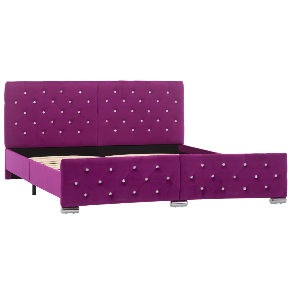 

vidaXL Bedframe stof paars 160x200 cm
