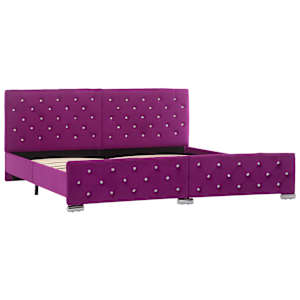 vidaXL Bedframe fluweel paars 180x200 cm