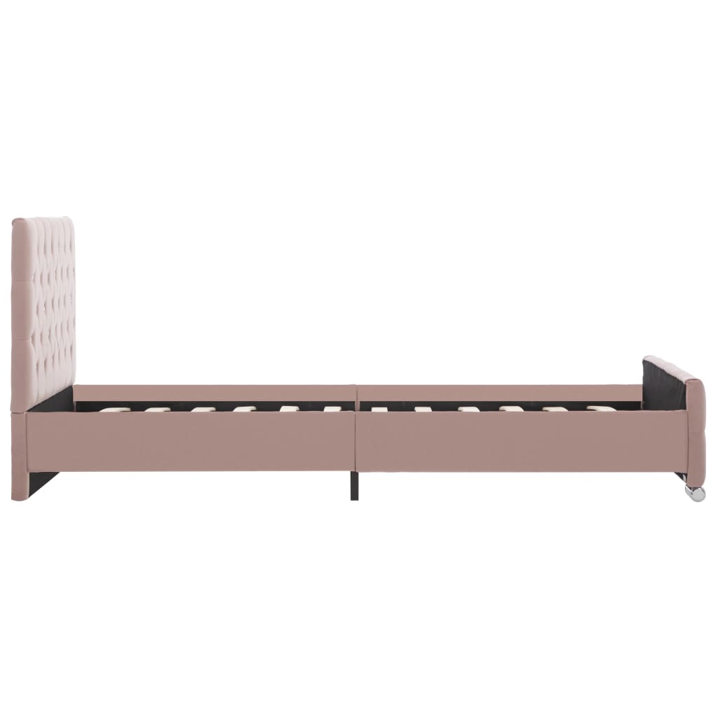 Alternativ bild 4 för VidaXl Sängram Rosa Tyg 100X200 Cm