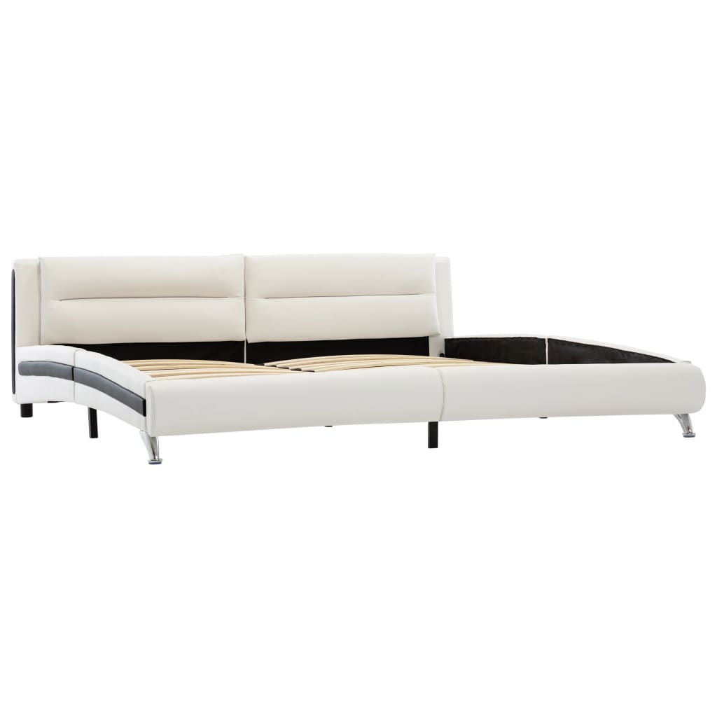 

vidaXL Bedframe kunstleer wit 180x200 cm