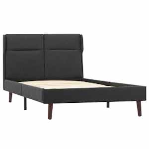 vidaXL Lovos rėmas, tamsiai pilkos spalvos, 90x200cm, audinys