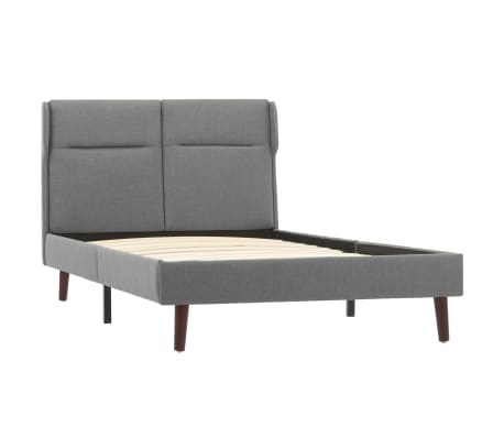 vidaXL Lovos rėmas, šviesiai pilkos spalvos, 90x200cm, audinys