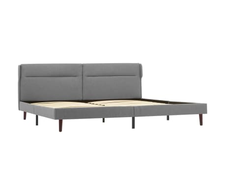 vidaXL Lovos rėmas, šviesiai pilkos spalvos, 140x200cm, audinys