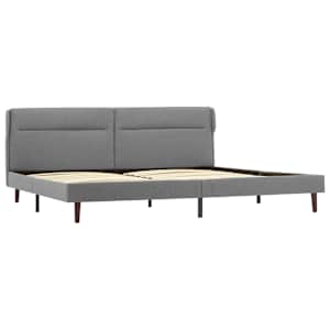 vidaXL Lovos rėmas, šviesiai pilkos spalvos, 140x200cm, audinys