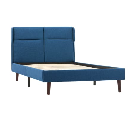 vidaXL sengestel 90x200 cm stof blå