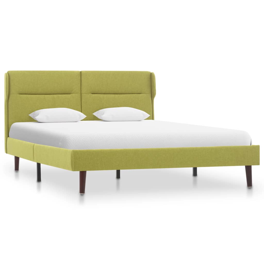 vidaXL Cadru de pat, verde, 120 x 200 cm, material textil poza vidaxl.ro
