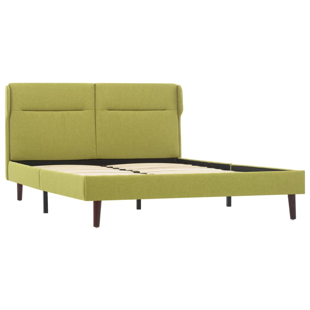 vidaXL Estrutura de cama 120x200 cm tecido verde