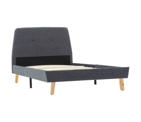 vidaXL Estructura de cama de tela gris oscuro 90x200 cm