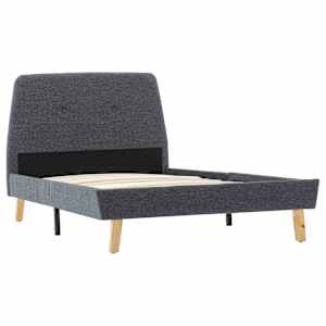 vidaXL Lovos rėmas, tamsiai pilkos spalvos, 90x200cm, audinys