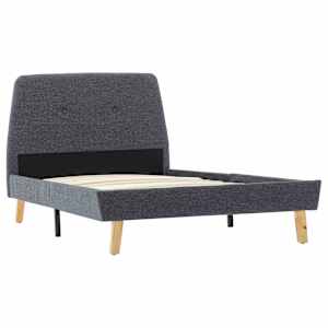 vidaXL Lovos rėmas, tamsiai pilkos spalvos, 100x200cm, audinys