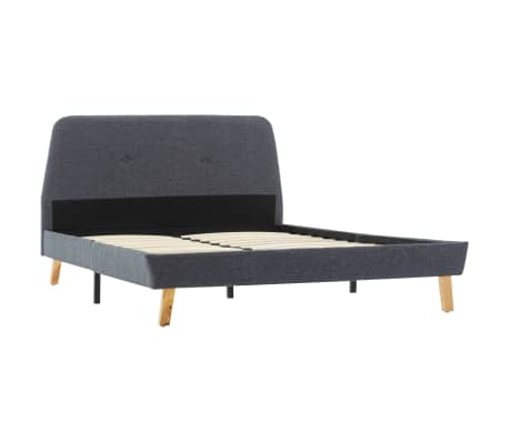 vidaXL Lovos rėmas, tamsiai pilkos spalvos, 120x200cm, audinys