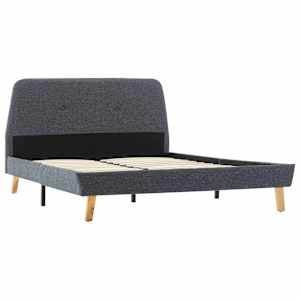 vidaXL Lovos rėmas, tamsiai pilkos spalvos, 120x200cm, audinys