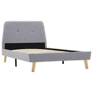 vidaXL Lovos rėmas, šviesiai pilkos spalvos, 100x200cm, audinys