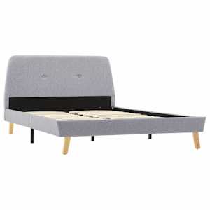 vidaXL Lovos rėmas, šviesiai pilkos spalvos, 120x200cm, audinys