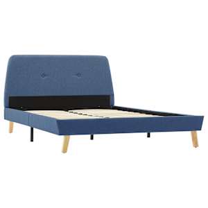 vidaXL Lovos rėmas, mėlynos spalvos, 120x200cm, audinys