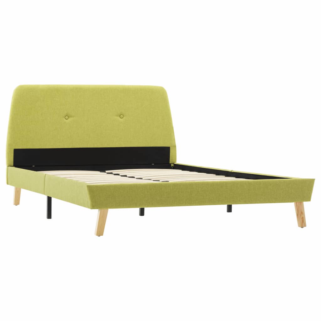 vidaXL Cadru de pat, verde, 120 x 200 cm, material textil