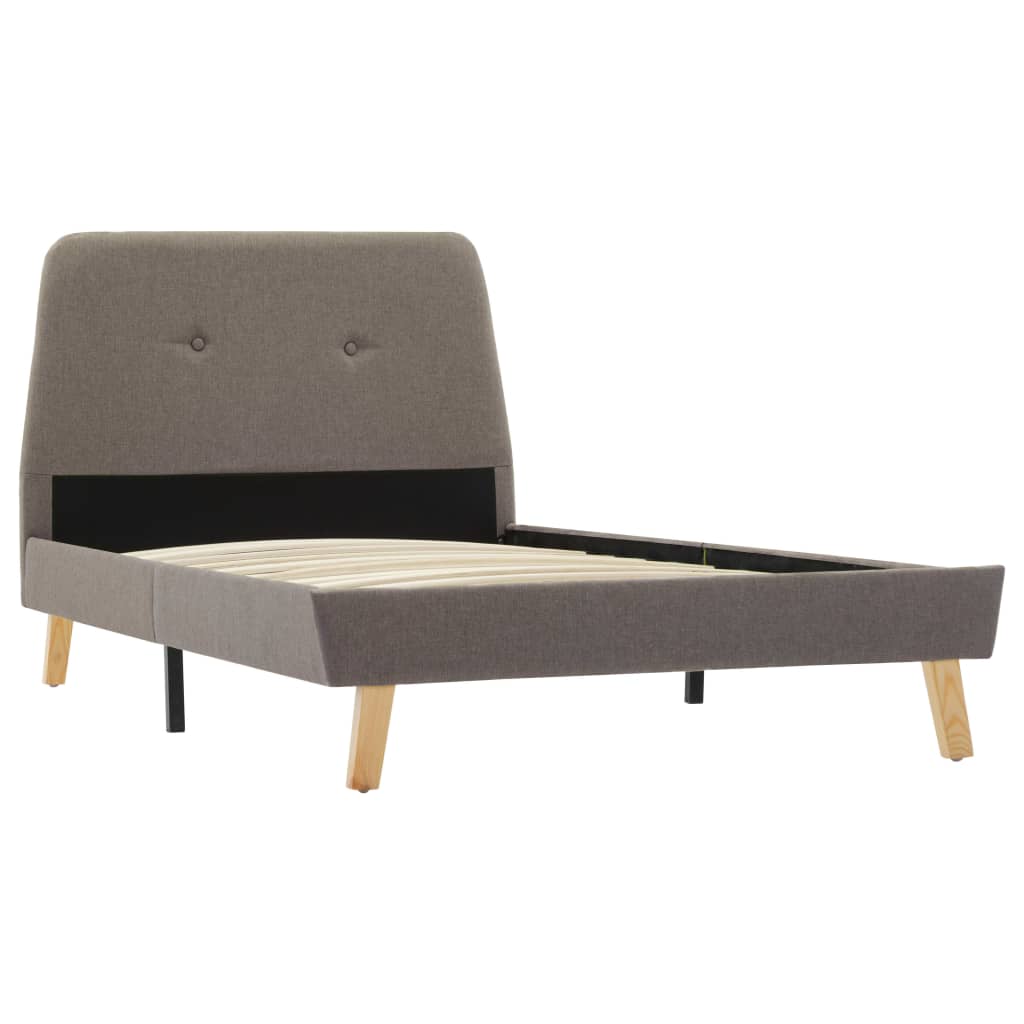 

vidaXL Bedframe stof taupe 100x200 cm