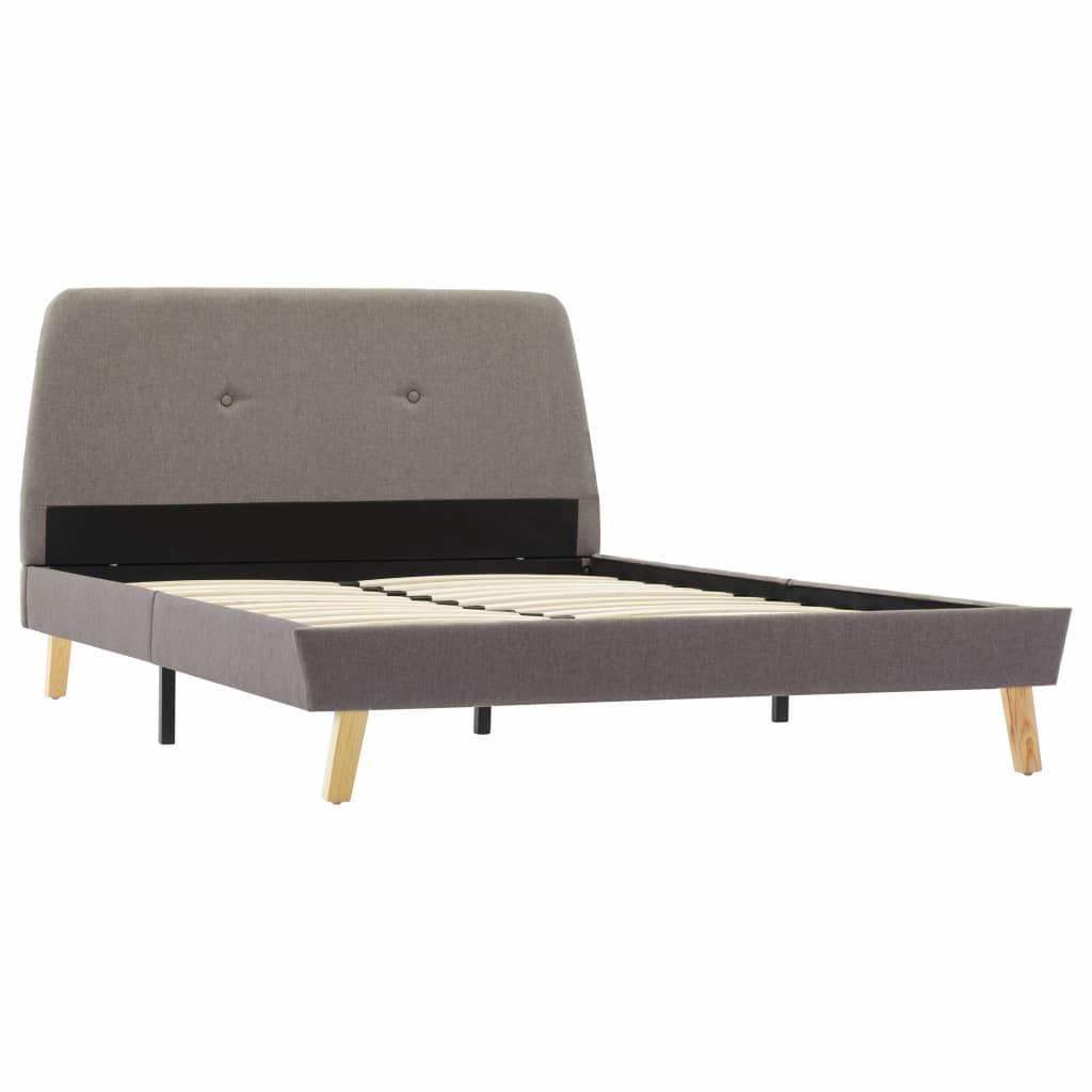 

vidaXL Bedframe stof taupe 120x200 cm