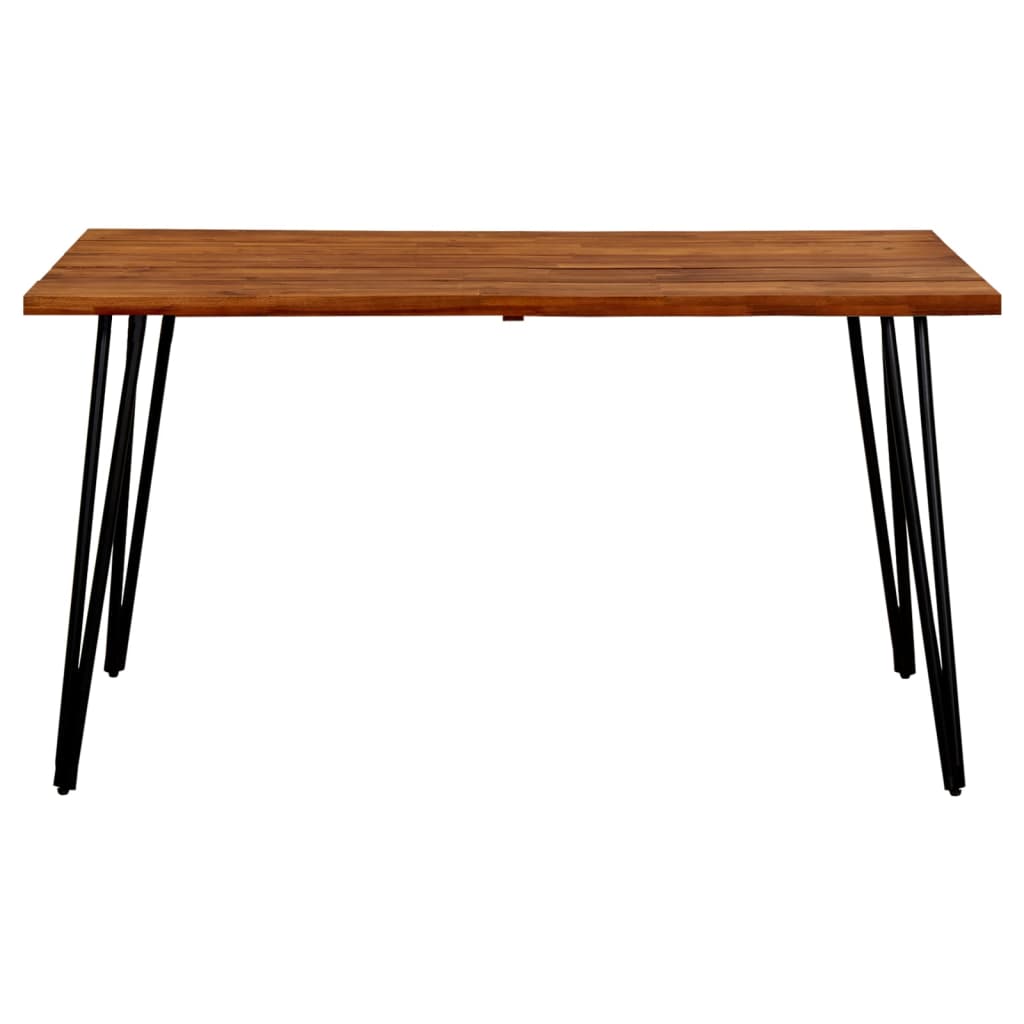 

vidaXL Tuintafel met haarspeldpoten 140x80x75 cm massief acaciahout