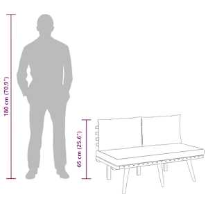 Zahradní lavice s poduškami 115 cm masivní akáciové dřevo - obrázek 10