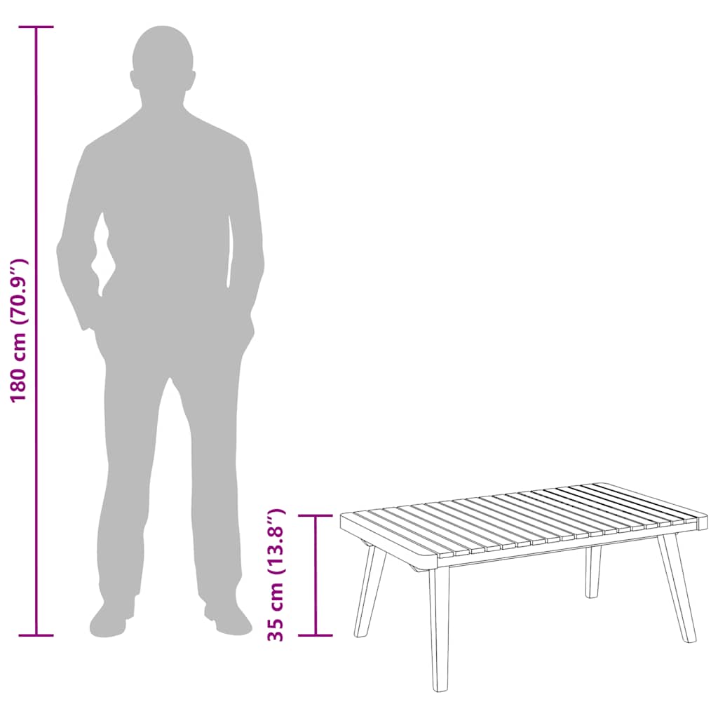 dārza galdiņš, 90x55x35 cm, akācijas masīvkoks