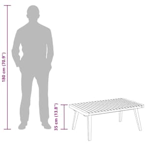 Zahradní konferenční stolek 90 x 55 x 35 cm masivní akácie - obrázek 9
