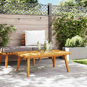 Vrtna klubska mizica 90x55x35 cm trden akacijev les