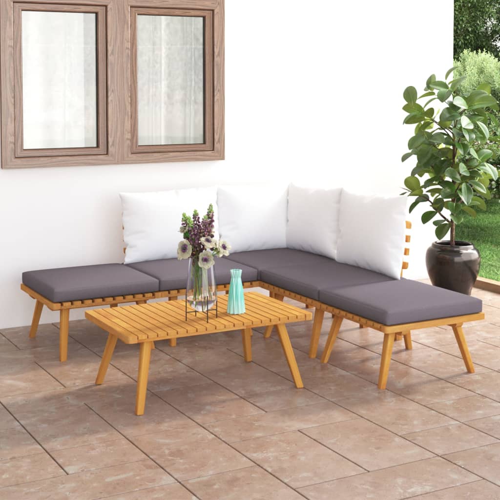 vidaXL 6-tlg. Garten-Lounge-Set Massivholz Akazie