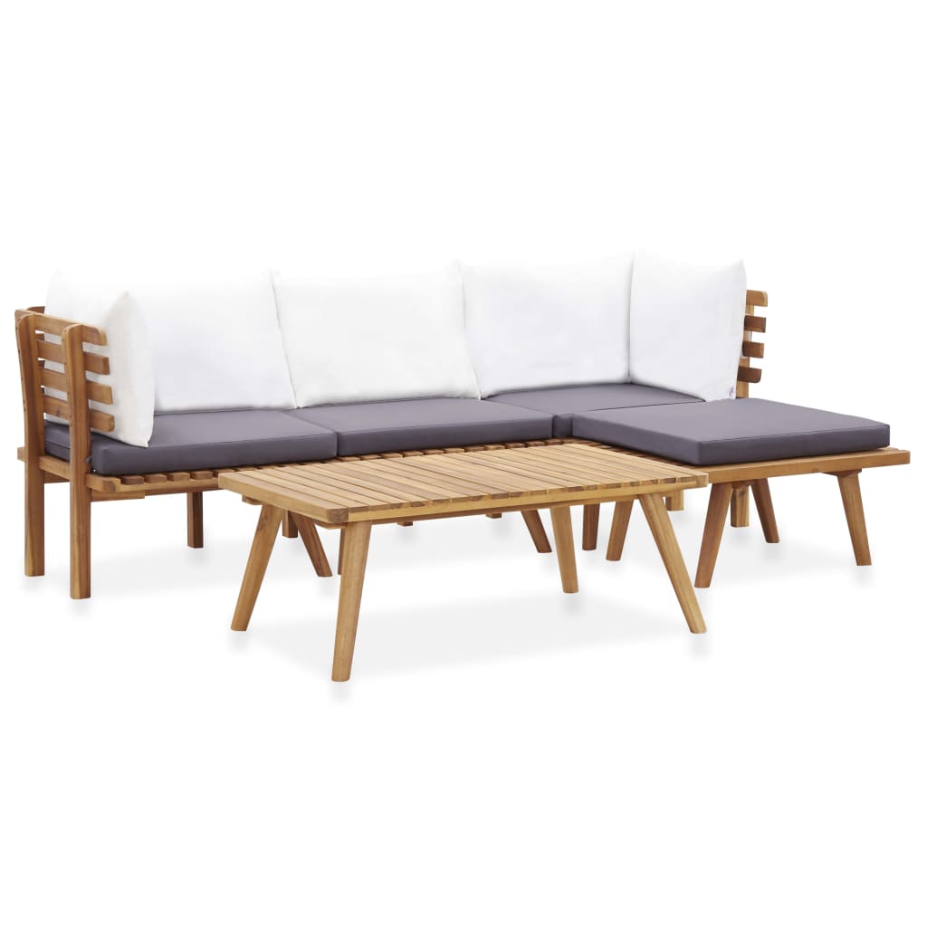 vidaXL 5-tlg. Garten-Lounge-Set Massivholz Akazie