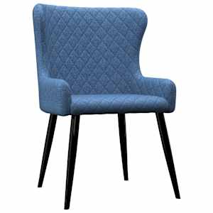 Jídelní židle 4 ks modré textil - obrázek 2