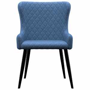 Jídelní židle 4 ks modré textil - obrázek 3