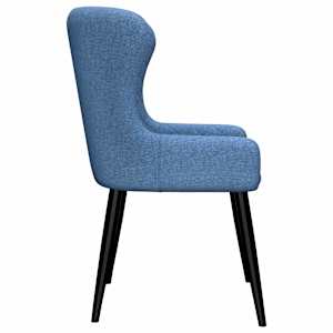 Jídelní židle 4 ks modré textil - obrázek 5