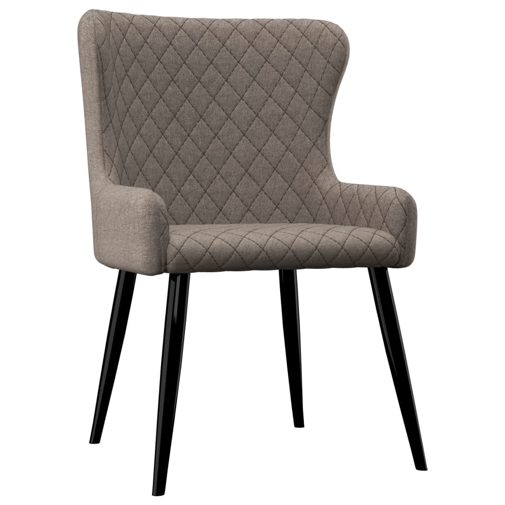 

vidaXL Eetkamerstoelen 4 st stof taupe