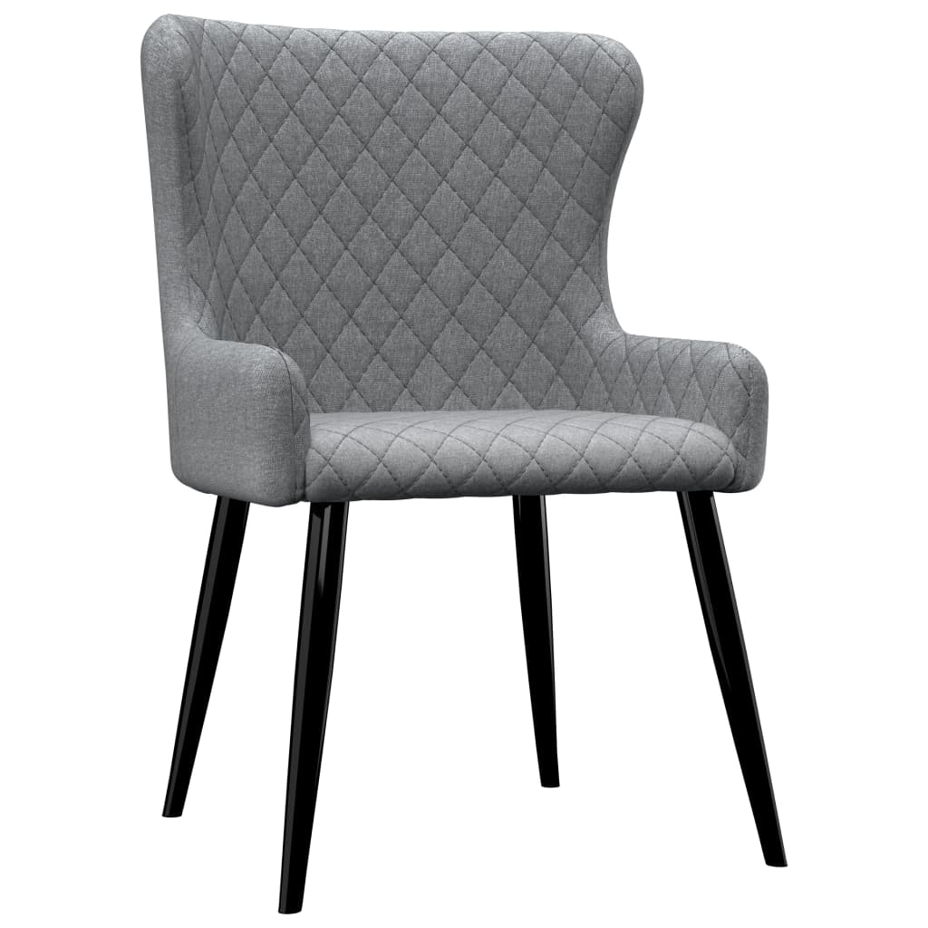 

vidaXL Eetkamerstoelen 6 st stof lichtgrijs