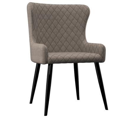 vidaXL Valgomojo kėdės, 6vnt., taupe spalvos, audinys
