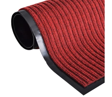 vidaXL Изтривалка, червена, 117x220 см, PVC