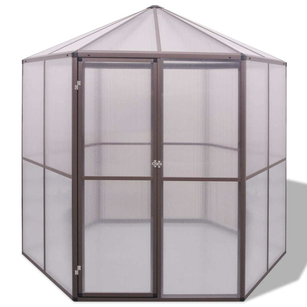 vidaXL Kasvihuone alumiini 240x211x232 cm