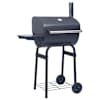 vidaXL s&ouml;egrill/suitsuahi alumise riiuliga, must