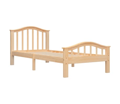 vidaXL Bed Frame Solid Pinewood 90x200 cm