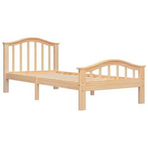 vidaXL Lovos rėmas, 90x200cm, pušies medienos masyvas