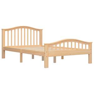 vidaXL Lovos rėmas, 120x200cm, pu&scaron;ies medienos masyvas