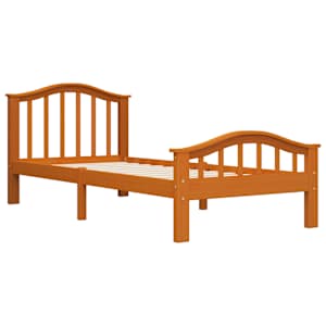 vidaXL Lovos rėmas, medaus rudos spalvos, 90x200cm, pušies masyvas