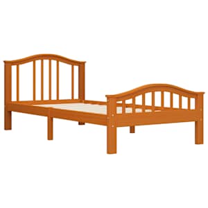 vidaXL Lovos rėmas, medaus rudos spalvos, 100x200cm, pušies masyvas