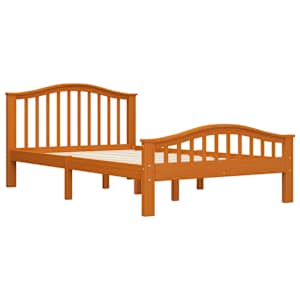 vidaXL Lovos rėmas, medaus rudos spalvos, 120x200cm, pušies masyvas