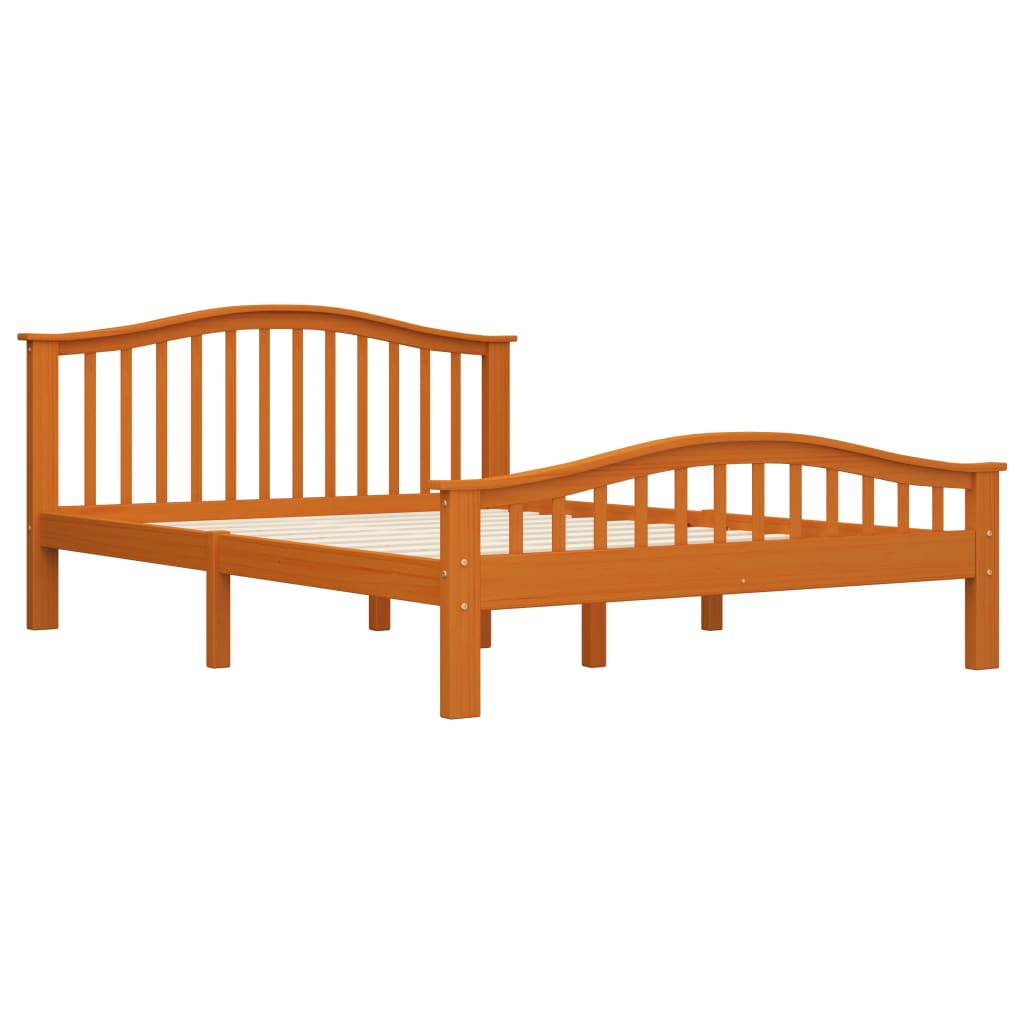 

vidaXL Bedframe massief grenenhout honingbruin 140x200 cm