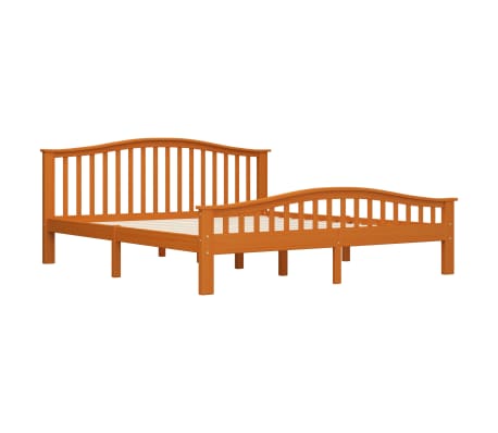 vidaXL Bed Frame Honey Brown Solid Pinewood 180x200 cm 6FT Super King