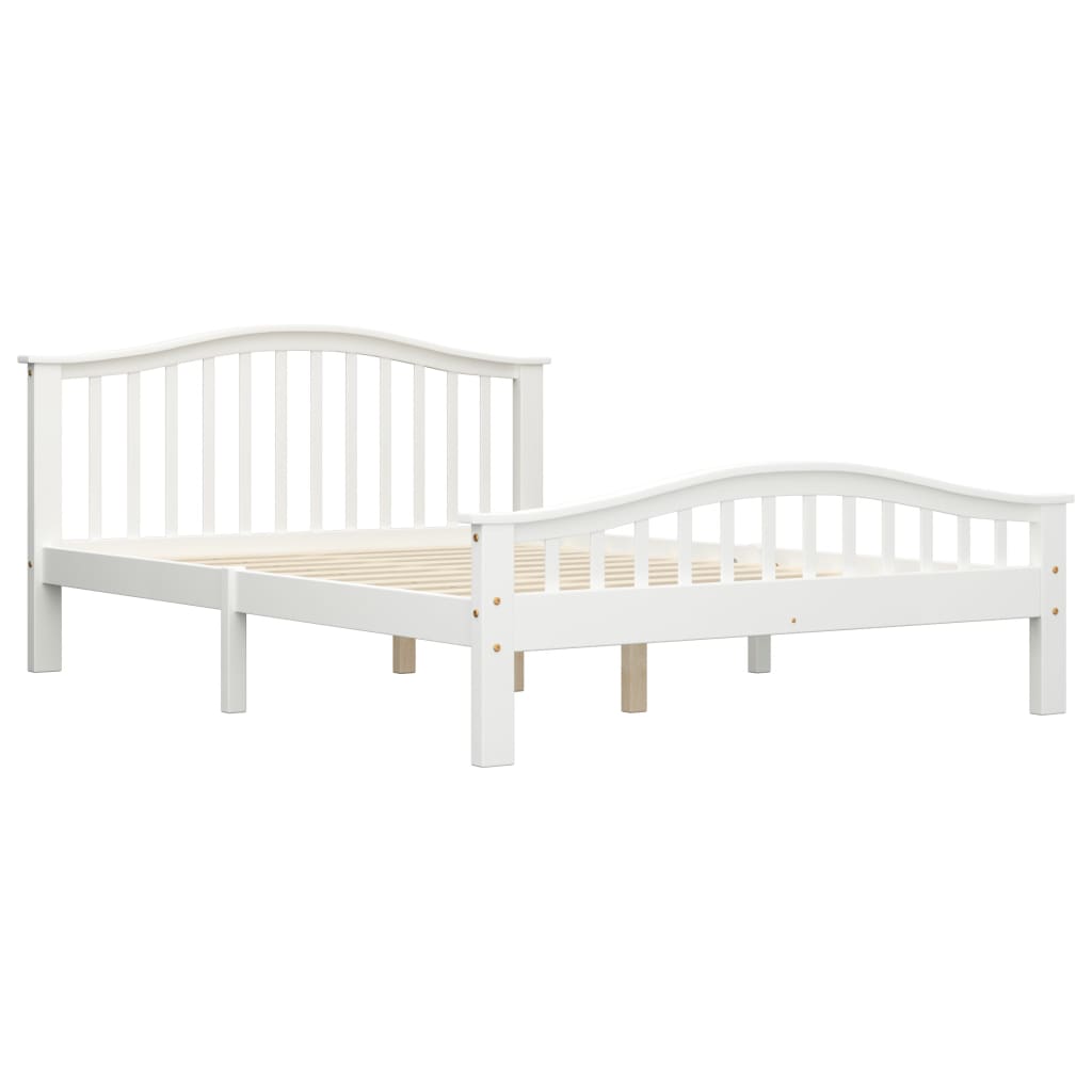 

vidaXL Bedframe massief grenenhout wit 140x200 cm